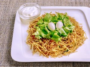 Салат "Гнездо курочки Рябы" с ветчиной /120г/