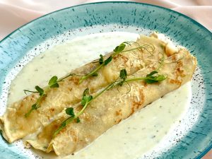 Блины с беконом, сыром "Рикотта" и "Пармезан" /250г/